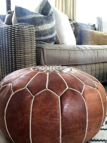Handmade Moroccan Leather Poufs – Traditional and Exotic