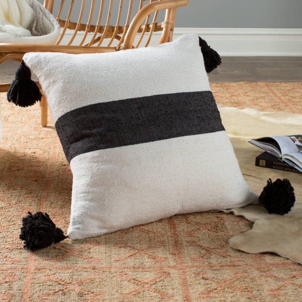 Recycled Cotton & Linen Cushion – Berber Pattern | Minoual Cooperative