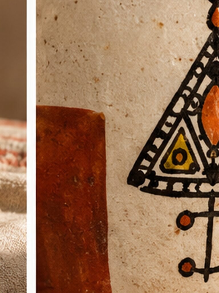 Hand-painted motif detail