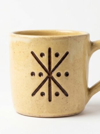 Hand-Carved Berber Symbol Mugs – Mixed Set of 6 or 12 | Safi Ceramic