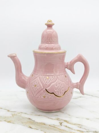Moroccan Ceramic Teapot with Relief Pattern – Rachid, Safi