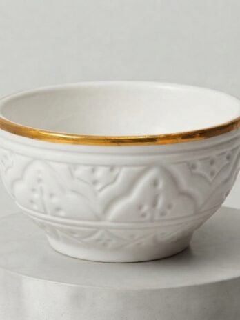 Small Ceramic Bowl with Relief Pattern – Rachid, Safi